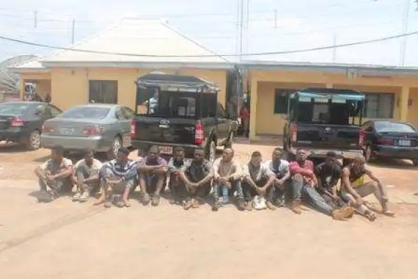 Deadly Cultists Caught During Initiation Activity at a Secondary School in Imo State (Photo)